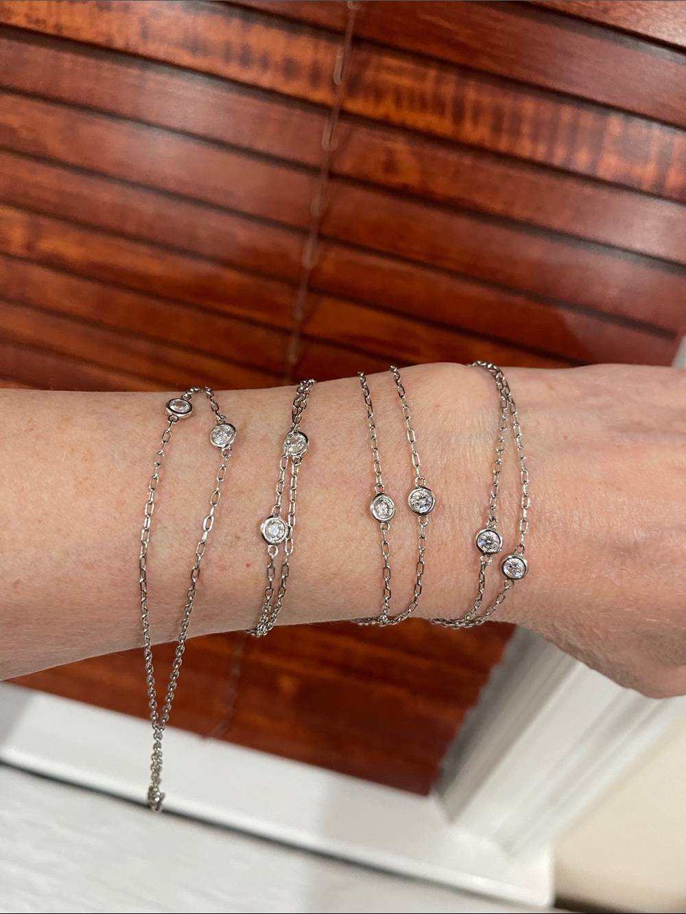 52” Sterling Silver & Cubic Zirconia “Diamonds by the Yard” Style Necklace - NWT - Picture 3 of 14